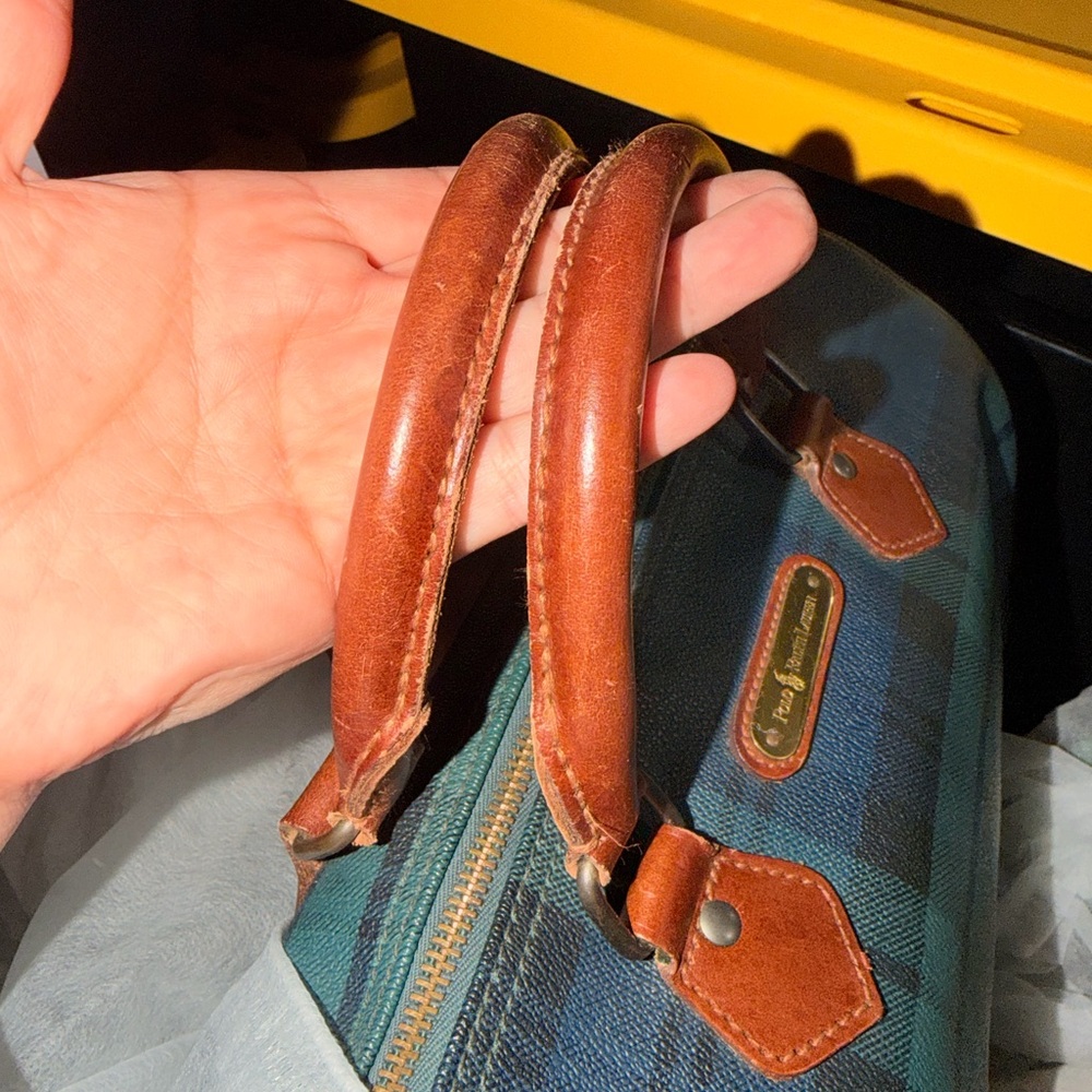 Ralph Lauren Tartan Plaid Boston bag set - Picture 4 of 16